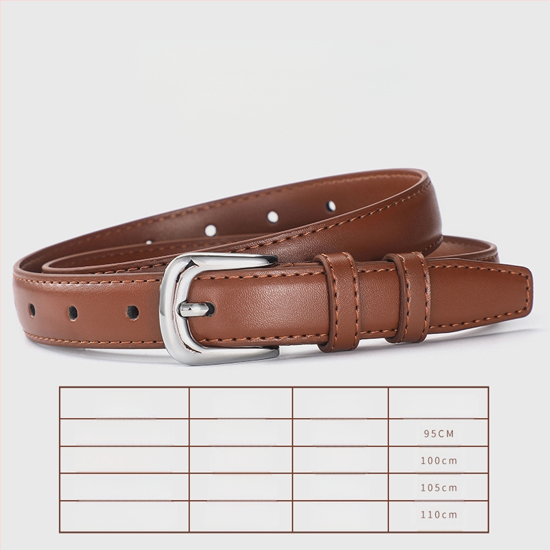 Νέα Γυναικεία Ζώνη Κορεάτικη Απλή Ζώνη με Αγκράφα και Πινέλα, Casual, Διακοσμητική Ζώνη Παντελονιού, Φοιτητική Τάση