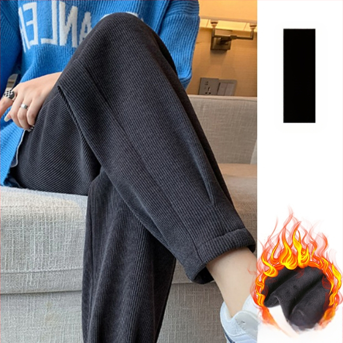 Панталони за бременни, есенни и зимни панталони с полар, евро памучни кадифени къси панталони, гащички, тесни прави панталони, панталони с качулка, пролетно и есенно облекло