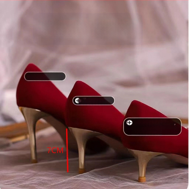 Glavna vjenčanica Vjenčane cipele Nisu umorna stopala 2024 Nova kristalno crvena haljina Kineska mladenka Hexiu Dva odijela Gao Yun Hao