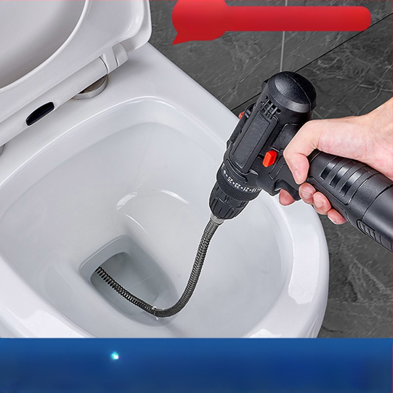 Gamyklinis tiesioginis buitinis elektrinis vamzdžių gilinimo įrenginys kanalizacijos įrankis plieninė viela virtuvės tualetas tualeto užsikimšimas