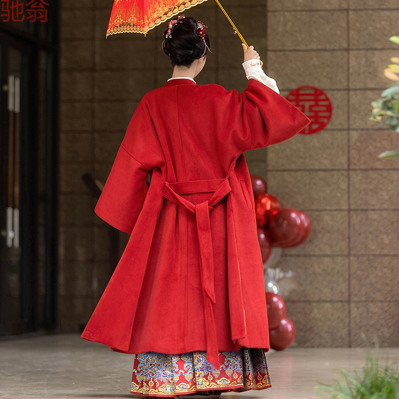 Yan Ran [Cui Luan] Uus kihluskleit Uus hiina punase hobuse näoga seelik Igapäevane ülikond Hanfu naiste röstsaia kleit