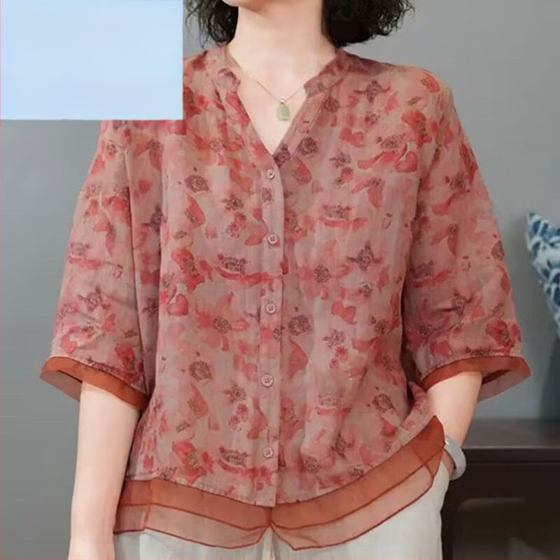 Luxusné letné nové dámske univerzálne módne ležérne letné tričko Top Retro štýl potlačené tričko Dámske malé tričko