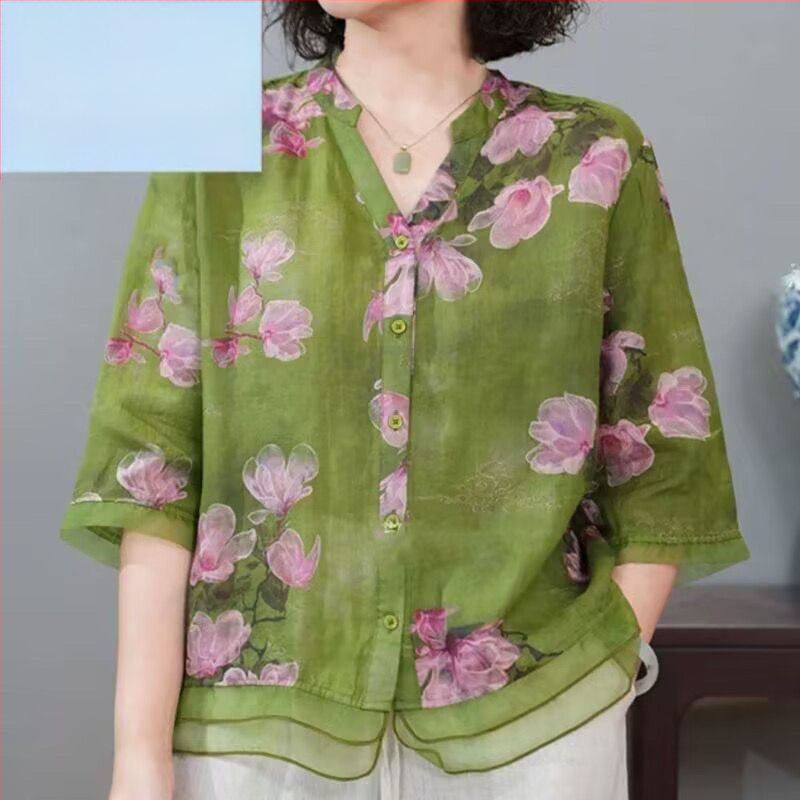 Luxusné letné nové dámske univerzálne módne ležérne letné tričko Top Retro štýl potlačené tričko Dámske malé tričko