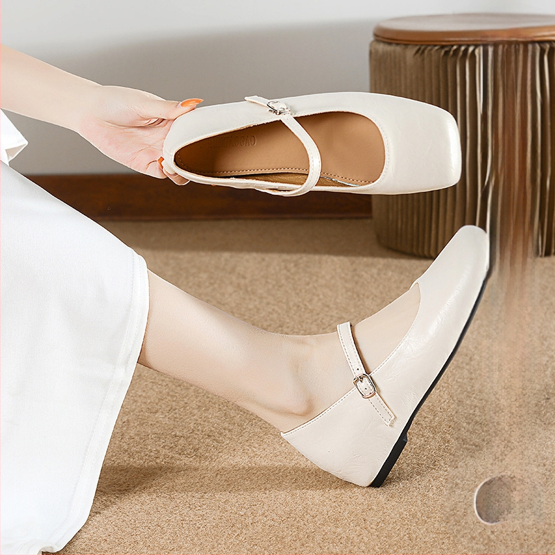 Ženske nove ljetne male kožne cipele u francuskom stilu u retro stilu Mary Jane za 2025. godinu