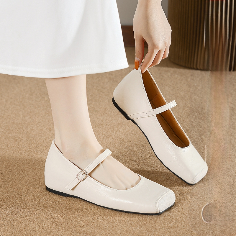 Ženske nove ljetne male kožne cipele u francuskom stilu u retro stilu Mary Jane za 2025. godinu