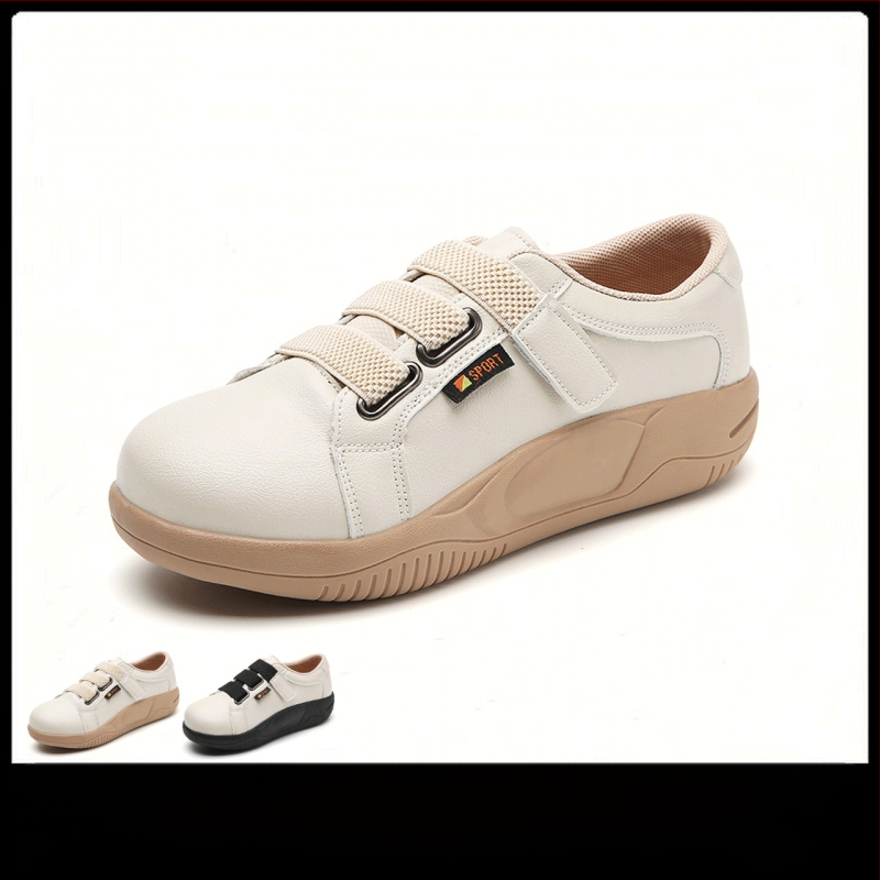 Nove proljetne cipele s čičkom na platformi za žene iz 2024., svestrane bijele cipele u korejskom stilu, moderne sportske cipele za tatu