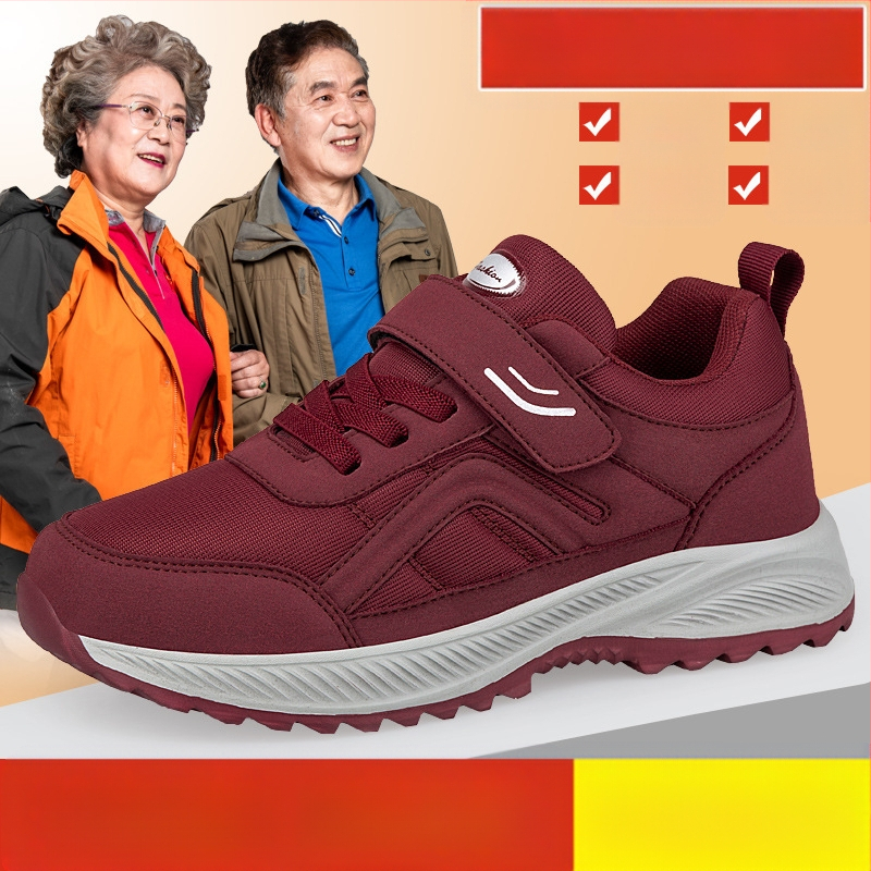 Pantofi pentru bătrâni, pantofi de mers pentru femei de primăvară și toamnă, noi, pentru persoane de vârstă mijlocie și bătrâni, pantofi pentru mame, pantofi pentru picioare groase, pantofi largi pentru femei, antiderapanți, mărime plus, pantofi pentru fem