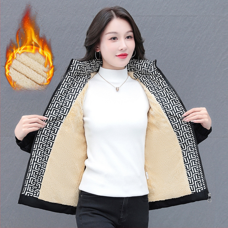 Uus paksendatud talvine naiste kapuutsiga vabaaja puuvillane mantel Naiste 2023. aasta talvine mood soe vabaaja puuvillane mantel Naiste mantel