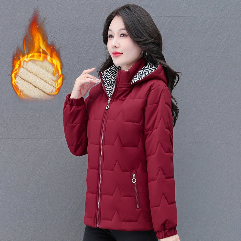 Uus paksendatud talvine naiste kapuutsiga vabaaja puuvillane mantel Naiste 2023. aasta talvine mood soe vabaaja puuvillane mantel Naiste mantel