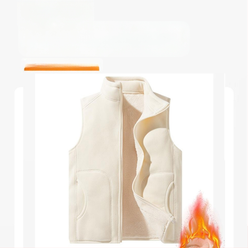 Vilnonė liemenė, pritaikyta darbo drabužiams, grupiniai drabužiai, vienspalvė, prigludusi, vertikali apykaklė, purtymo liemenė su vilnos pamušalu, sustorinta liemenė, apsiūta per visą sieną.