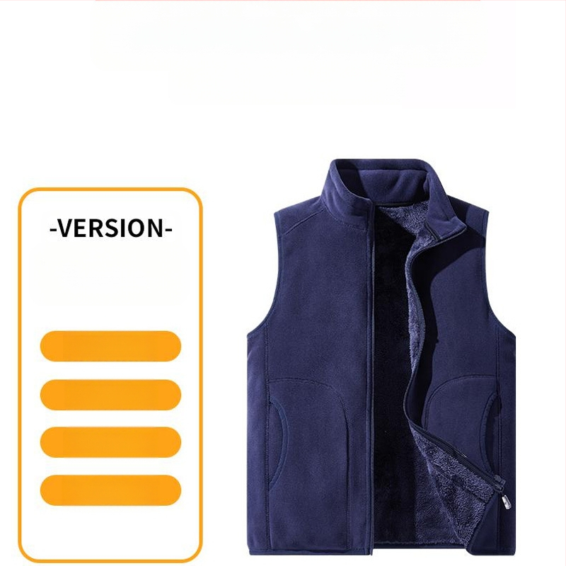 Vilnonė liemenė, pritaikyta darbo drabužiams, grupiniai drabužiai, vienspalvė, prigludusi, vertikali apykaklė, purtymo liemenė su vilnos pamušalu, sustorinta liemenė, apsiūta per visą sieną.