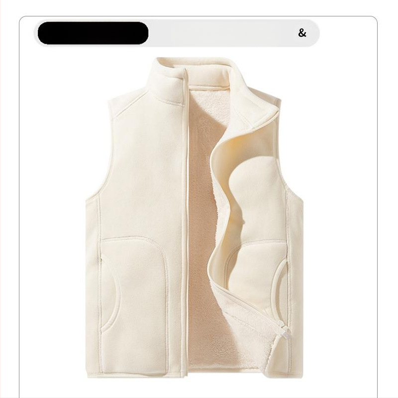 Vilnonė liemenė, pritaikyta darbo drabužiams, grupiniai drabužiai, vienspalvė, prigludusi, vertikali apykaklė, purtymo liemenė su vilnos pamušalu, sustorinta liemenė, apsiūta per visą sieną.