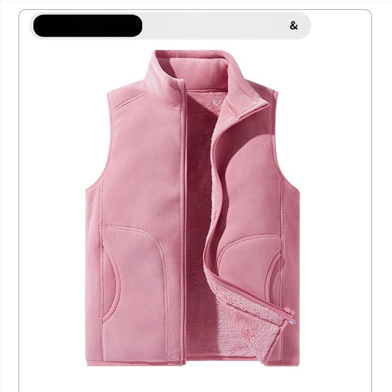 Vilnonė liemenė, pritaikyta darbo drabužiams, grupiniai drabužiai, vienspalvė, prigludusi, vertikali apykaklė, purtymo liemenė su vilnos pamušalu, sustorinta liemenė, apsiūta per visą sieną.