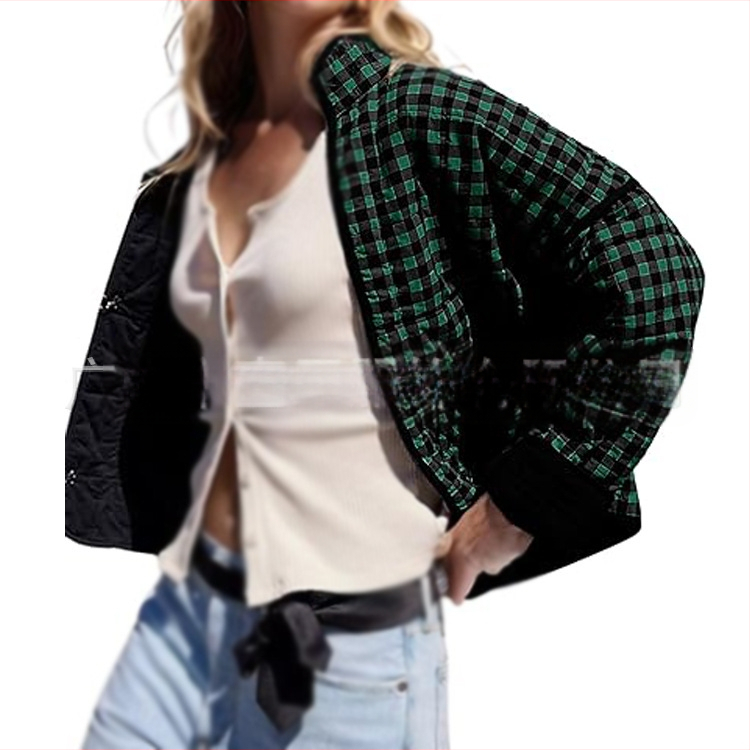 Tarpvalstybiniai Europos ir Amerikos 2025 m. „Amazon“ žiemos nauji prancūziški retro raštuoti medvilniniai viršutiniai drabužiai su gėlėtais trumpais medvilniniais viršutiniais drabužiais moterims.