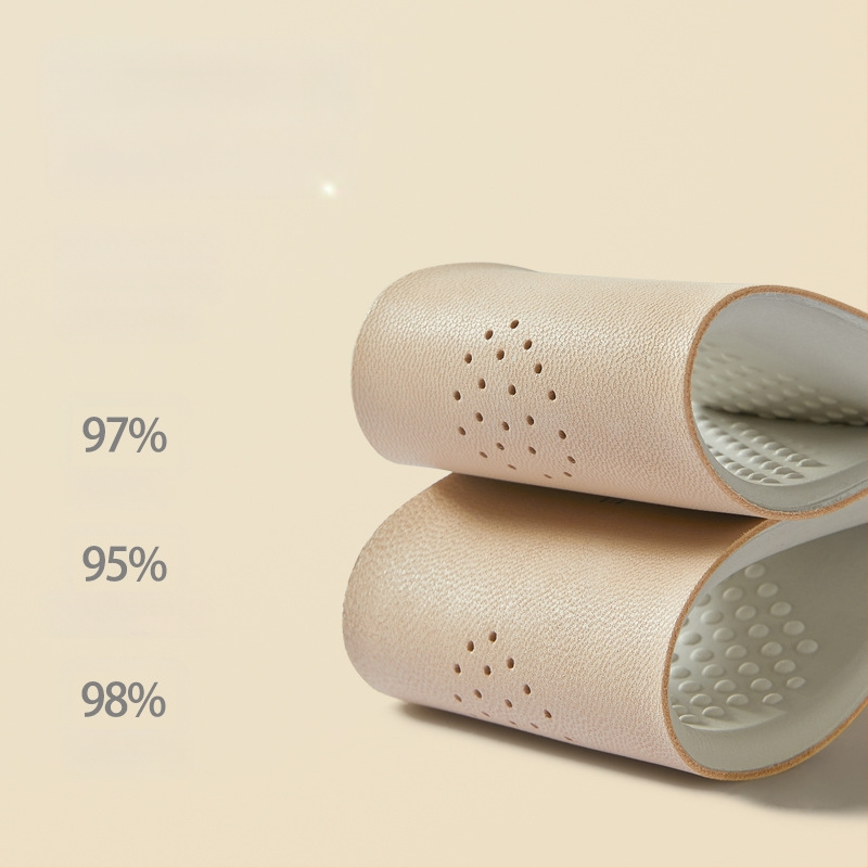 Tikros karvės odos latekso vidpadis, itin minkštas, ilgalaikis, atsparus skausmui, vyriškas, prakaitą sugeriantis, atsparus kvapui, sportinis, smūgius sugeriantis, vasarinis, moteriškas, kvėpuojantis