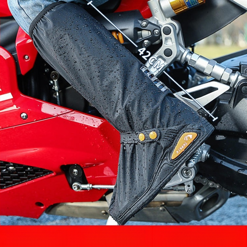 Kõrge pealispinnaga veekindel vihmakingakate kootud kangast materjalist, uus integreeritud rihmaga veekindel mootorrattasõidu meeste ja naiste pikkade kingakate