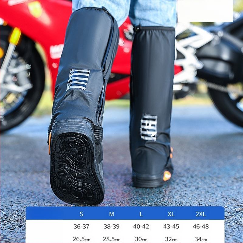 Kõrge pealispinnaga veekindel vihmakingakate kootud kangast materjalist, uus integreeritud rihmaga veekindel mootorrattasõidu meeste ja naiste pikkade kingakate