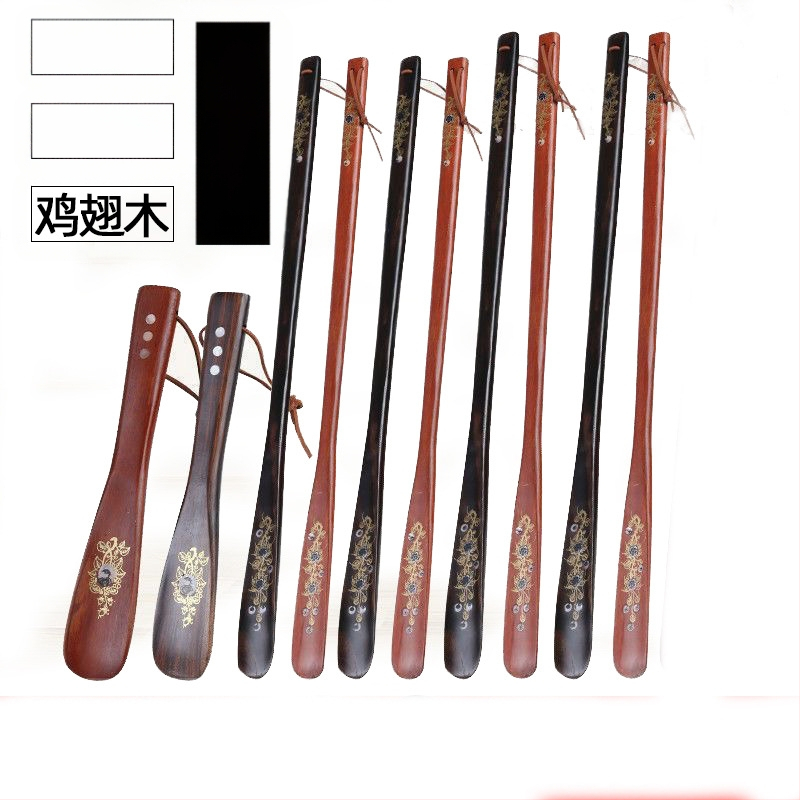 Търговия на едро с махагонови занаяти, дълги дървени обувки, печат на обувки с дълга дръжка, повдигане на обувки от абанос, екстракция на домакински обувки