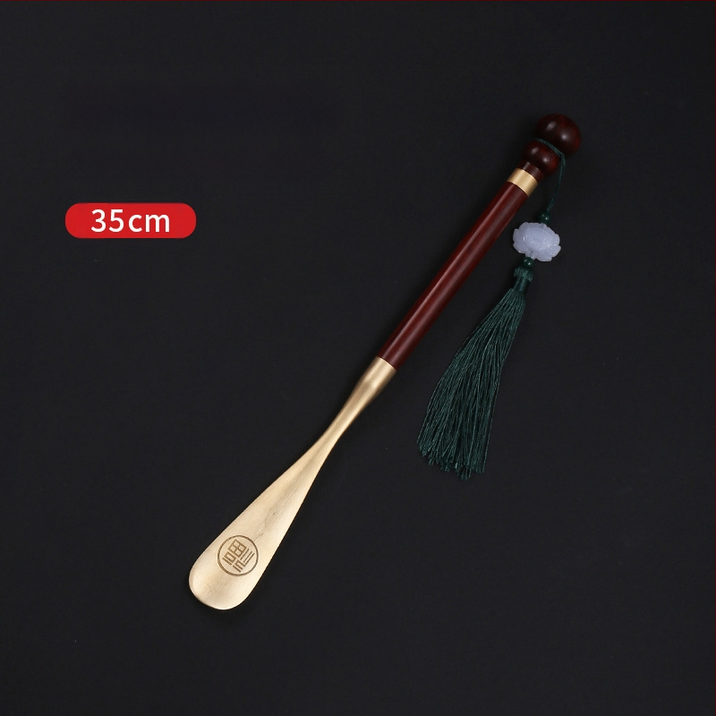 Roosipuust messingist kingatõmmits 58cm pika käepidemega majapidamises kasutatavale rasedatele naistele, mitte painduvale kaasaskantavale täispuidust sandlipuust vaskkingatõmmitsale