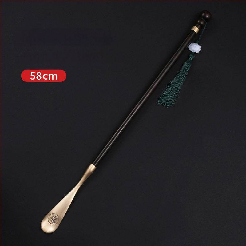 Roosipuust messingist kingatõmmits 58cm pika käepidemega majapidamises kasutatavale rasedatele naistele, mitte painduvale kaasaskantavale täispuidust sandlipuust vaskkingatõmmitsale