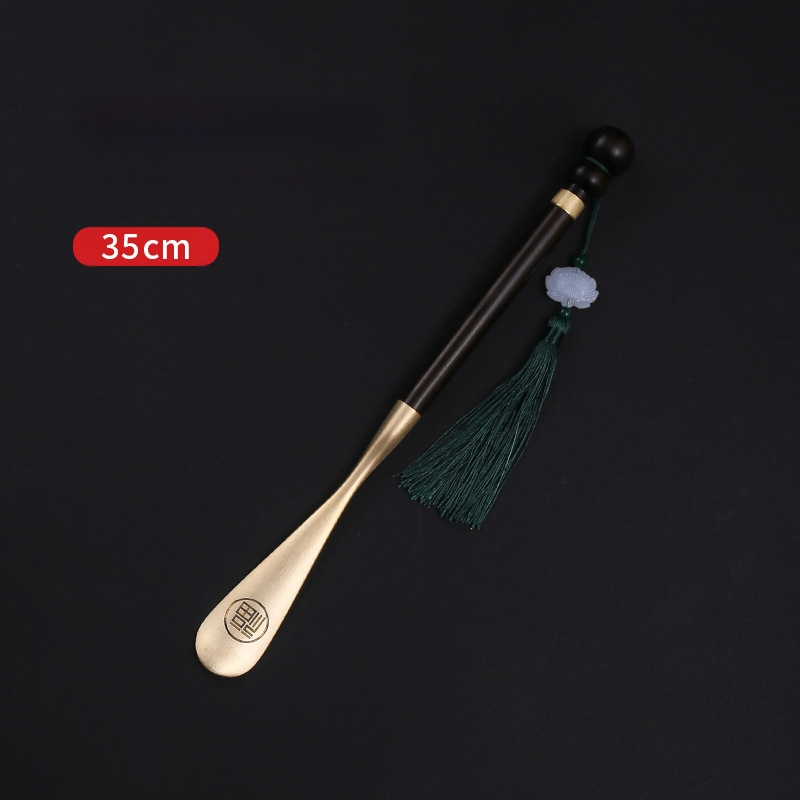 Roosipuust messingist kingatõmmits 58cm pika käepidemega majapidamises kasutatavale rasedatele naistele, mitte painduvale kaasaskantavale täispuidust sandlipuust vaskkingatõmmitsale