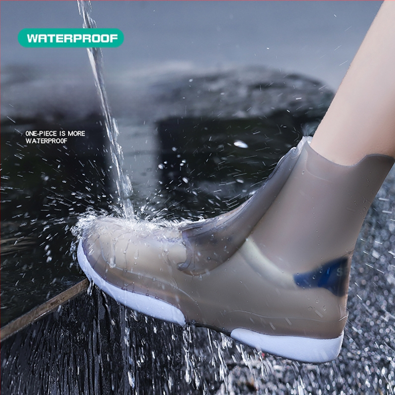 Lietaus batai vyrams ir moterims, sustorinti, ypač dideli, neslystantys, atsparūs lietui, uždengia guminius batus studentams