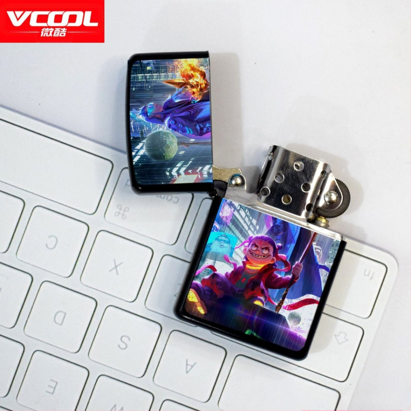 „Nezha“ periferinis žibalinis žiebtuvėlis, retro, kūrybingas, mažas, metalinis, vėjui atsparus, klasikinio stiliaus žiebtuvėlis, dovana