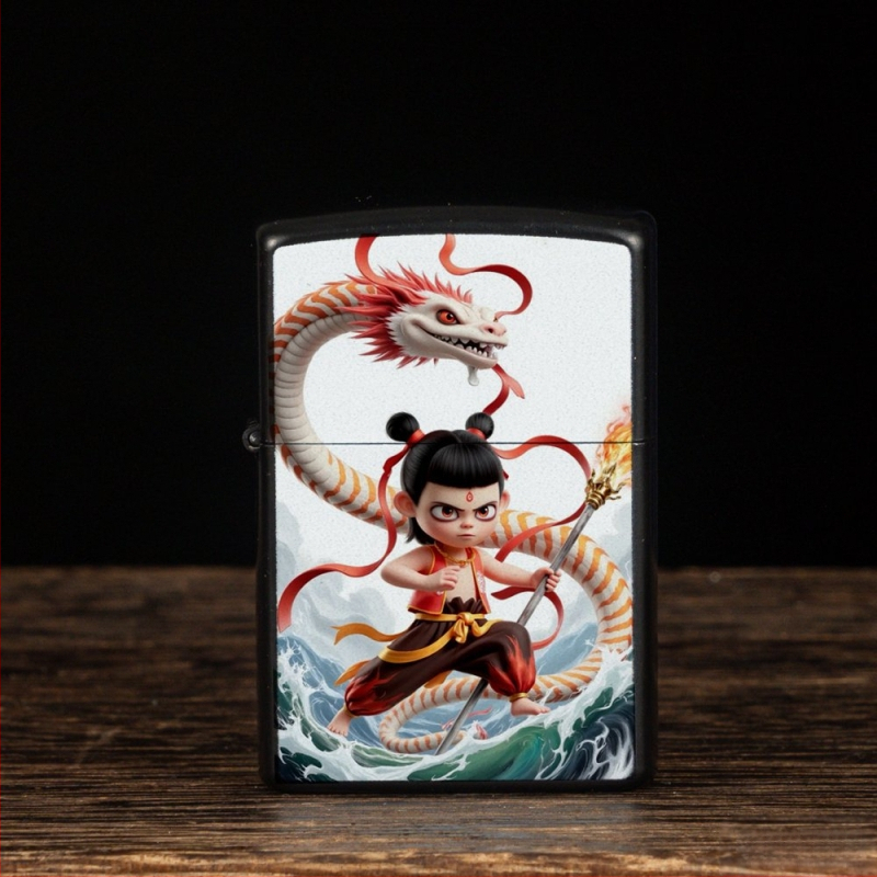 „Nezha“ periferinis žibalinis žiebtuvėlis, retro, kūrybingas, mažas, metalinis, vėjui atsparus, klasikinio stiliaus žiebtuvėlis, dovana