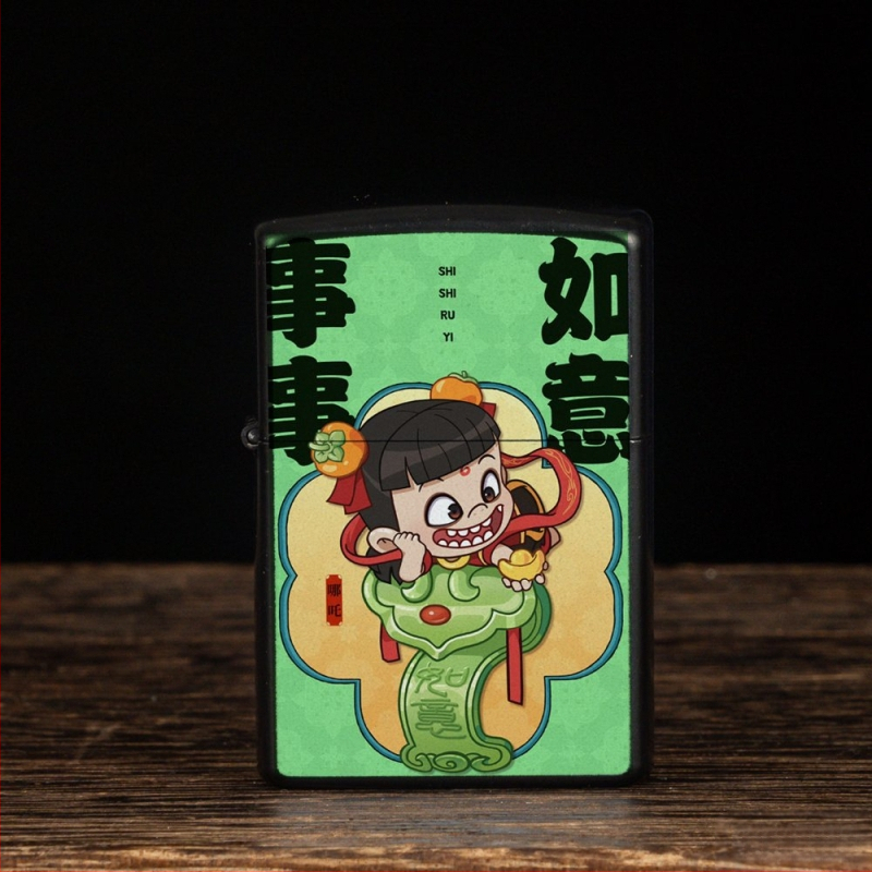 „Nezha“ periferinis žibalinis žiebtuvėlis, retro, kūrybingas, mažas, metalinis, vėjui atsparus, klasikinio stiliaus žiebtuvėlis, dovana