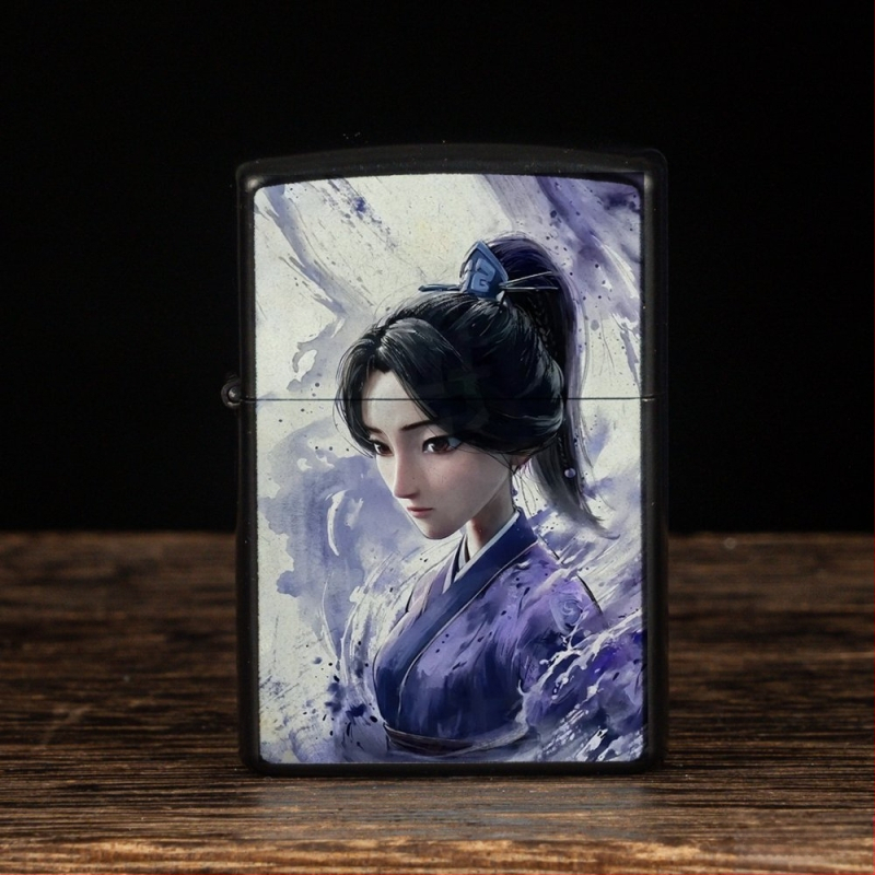 „Nezha“ periferinis žibalinis žiebtuvėlis, retro, kūrybingas, mažas, metalinis, vėjui atsparus, klasikinio stiliaus žiebtuvėlis, dovana