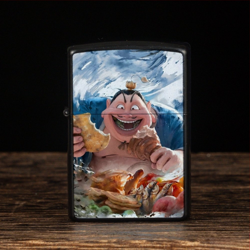 „Nezha“ periferinis žibalinis žiebtuvėlis, retro, kūrybingas, mažas, metalinis, vėjui atsparus, klasikinio stiliaus žiebtuvėlis, dovana