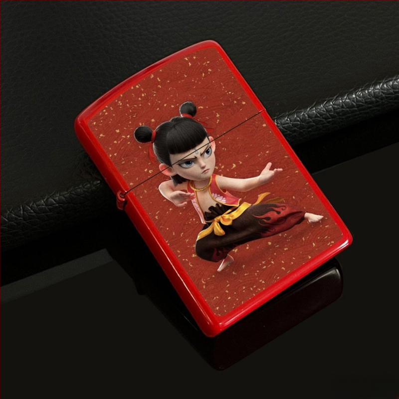 „Nezha“ periferinis žibalinis žiebtuvėlis, retro, kūrybingas, mažas, metalinis, vėjui atsparus, klasikinio stiliaus žiebtuvėlis, dovana