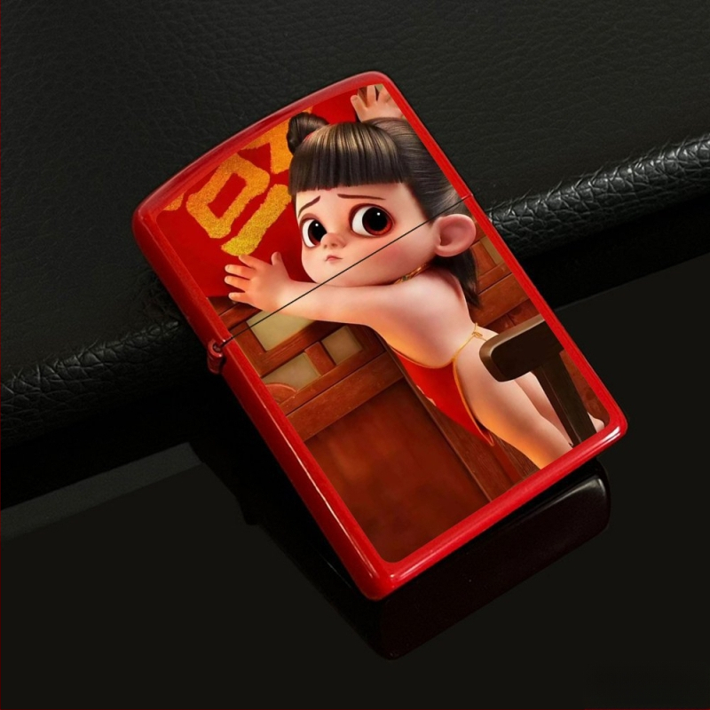 „Nezha“ periferinis žibalinis žiebtuvėlis, retro, kūrybingas, mažas, metalinis, vėjui atsparus, klasikinio stiliaus žiebtuvėlis, dovana