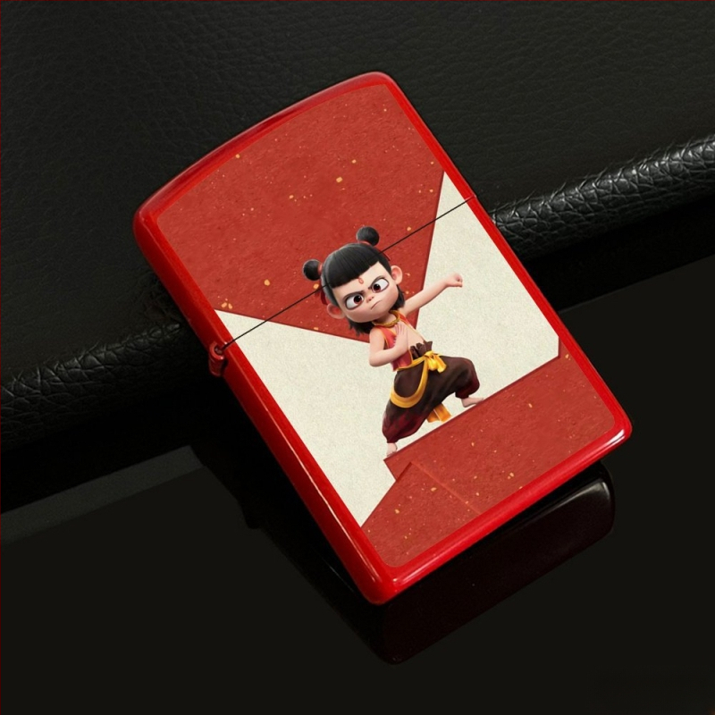 „Nezha“ periferinis žibalinis žiebtuvėlis, retro, kūrybingas, mažas, metalinis, vėjui atsparus, klasikinio stiliaus žiebtuvėlis, dovana