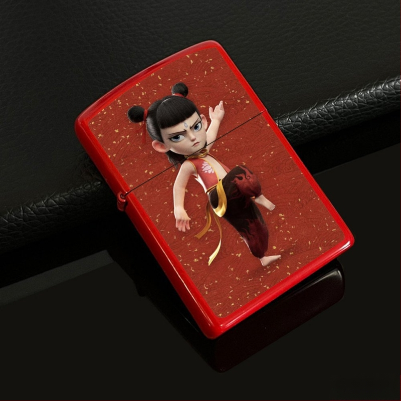 „Nezha“ periferinis žibalinis žiebtuvėlis, retro, kūrybingas, mažas, metalinis, vėjui atsparus, klasikinio stiliaus žiebtuvėlis, dovana