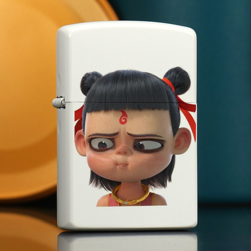 „Nezha“ periferinis žibalinis žiebtuvėlis, retro, kūrybingas, mažas, metalinis, vėjui atsparus, klasikinio stiliaus žiebtuvėlis, dovana