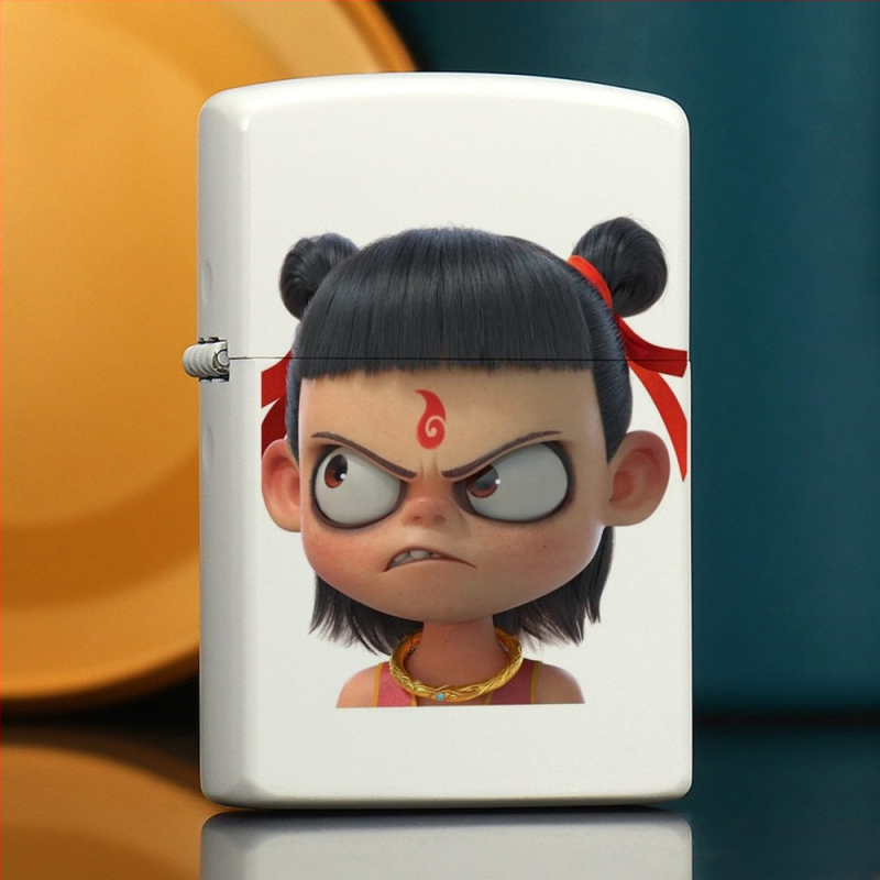 „Nezha“ periferinis žibalinis žiebtuvėlis, retro, kūrybingas, mažas, metalinis, vėjui atsparus, klasikinio stiliaus žiebtuvėlis, dovana