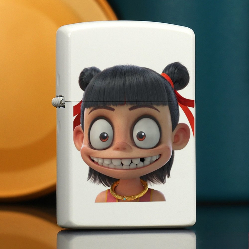 „Nezha“ periferinis žibalinis žiebtuvėlis, retro, kūrybingas, mažas, metalinis, vėjui atsparus, klasikinio stiliaus žiebtuvėlis, dovana