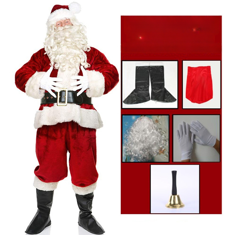 Euroopa ja Ameerika jõuluriided Naiste jõuluvana kostüüm Uusaasta sõjarüü kleit Etenduskostüüm Mantel