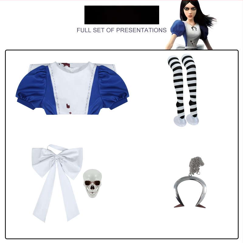Väliskaubandus piiriülene USA telesari Alice hull tagasitulek cos riided Alice Alice teenijanna kohturiietus cosplay