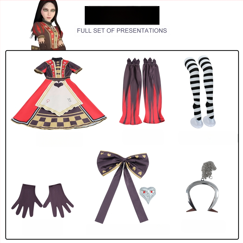 Väliskaubandus piiriülene USA telesari Alice hull tagasitulek cos riided Alice Alice teenijanna kohturiietus cosplay