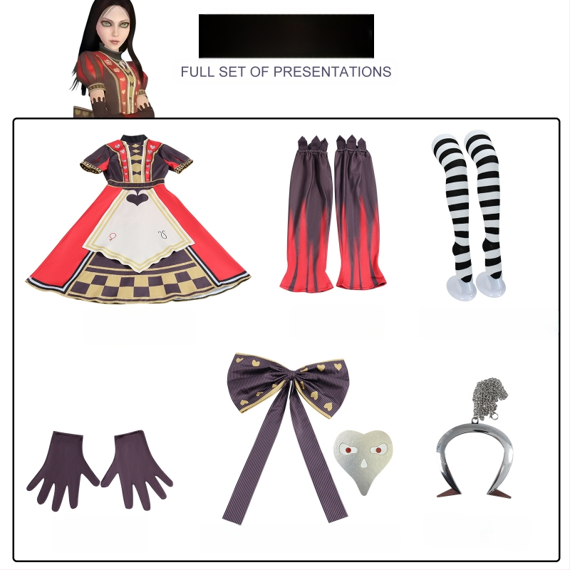 Väliskaubandus piiriülene USA telesari Alice hull tagasitulek cos riided Alice Alice teenijanna kohturiietus cosplay