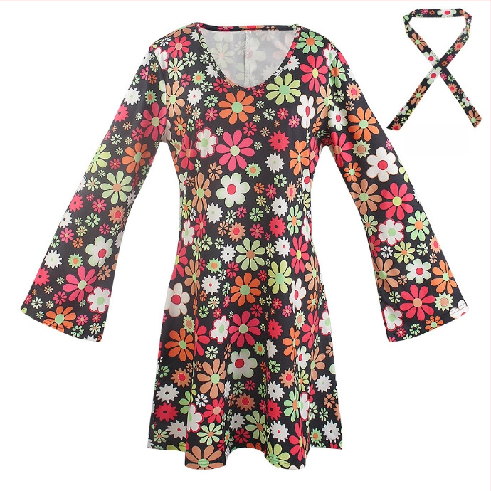 Amazoni retro 70ndate halloweeni hipi hipi kostüüm ööklubi baaripeo lavaesinemise kostüüm