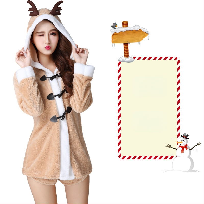 Seksikad valged kohevad jõuluriided laos Jõulukostüüm Kuldse sametkangast jänkutüdruku kostüüm Lavaesinemine