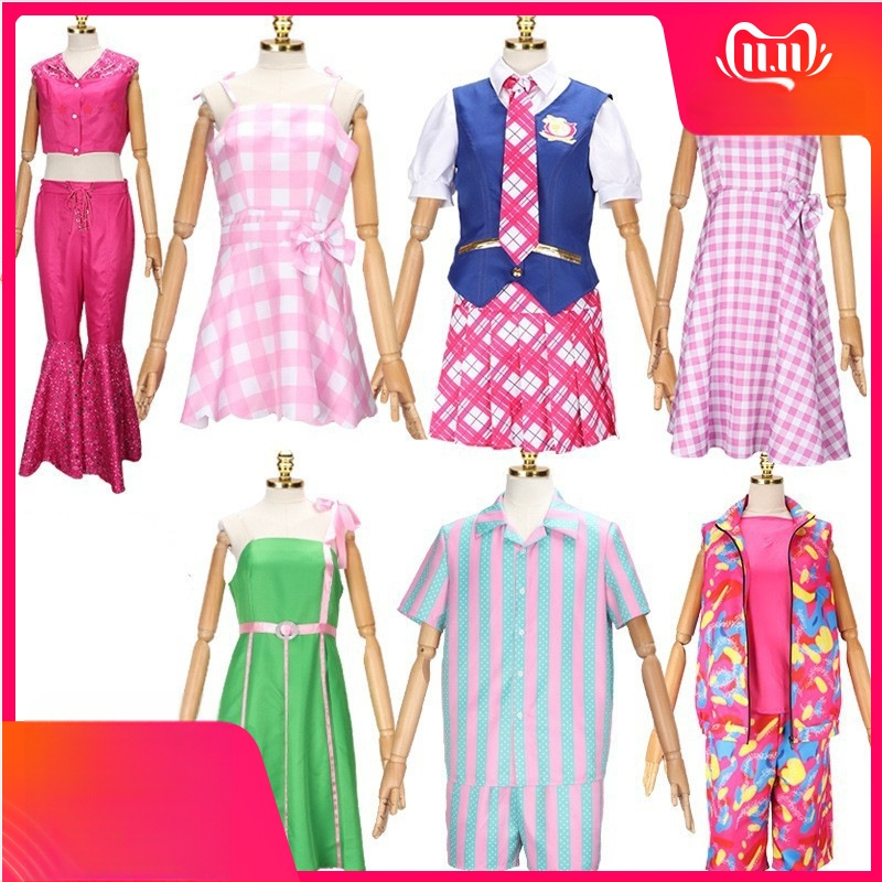 2023. aasta filmi Barbie kostüüm päriselus, kleit-sukad, Cosplay Halloweeni rollimäng