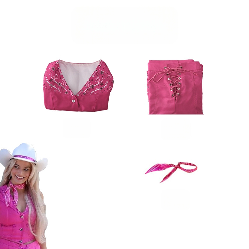 2023. aasta filmi Barbie kostüüm päriselus, kleit-sukad, Cosplay Halloweeni rollimäng