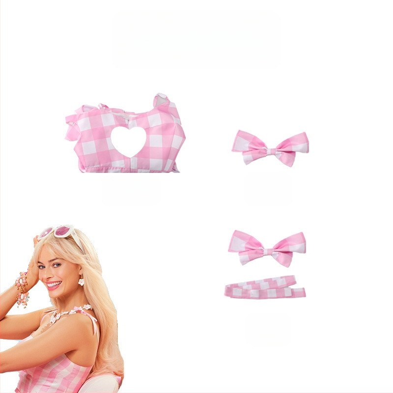 2023. aasta filmi Barbie kostüüm päriselus, kleit-sukad, Cosplay Halloweeni rollimäng