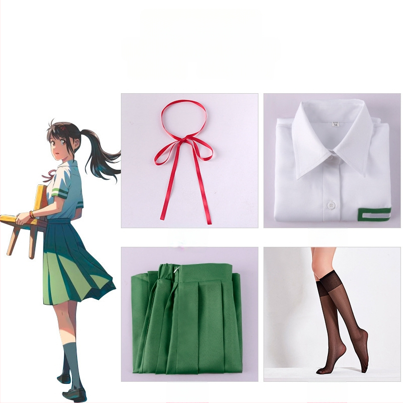 Ling Ya Hu Lo Cos Isho Ling Ya cosplay kostüüm filmile samas stiilis kolledži lühikeste varrukatega särkide komplekt cos