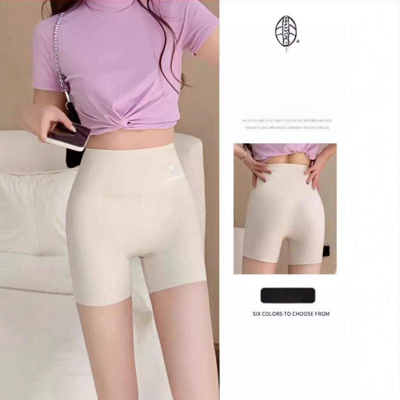 Suvised õhukesed kolmepunktilised lennuki haipüksid Barbie püksid kõrge vöökohaga kõhukaitsega turvapüksid pluss-suuruses aluspüksid