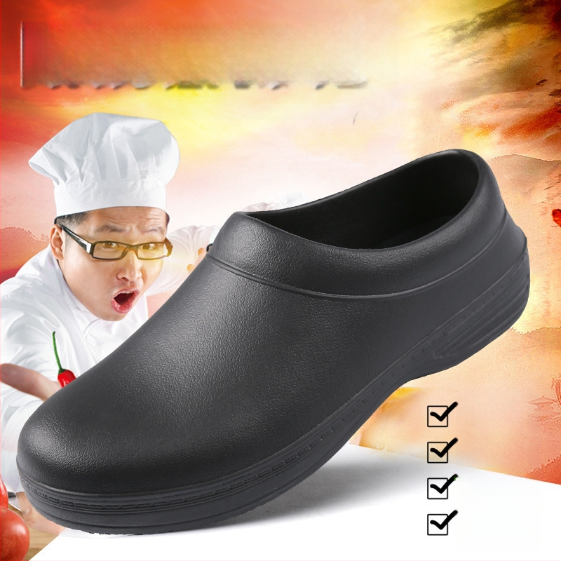 Virtuves apavi Pavāra apavi Vīriešu vieglas eļļas izturīgas zolītes Viesnīcu darba apavi Neslīdoši eļļas izturīgi ūdensnecaurlaidīgi apavi